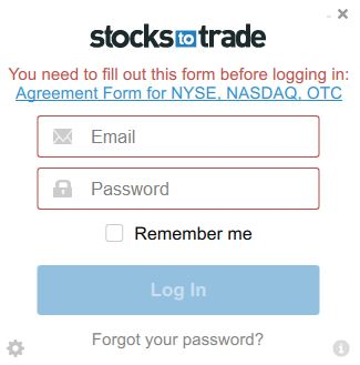 stocks exchange login